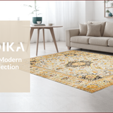 Ultra Soft Area Rug, Non Slip, Stain Resistant, Washable Area Rugs for Living Room, Bedroom, Elegant Vintage Botanical Print(Gray)