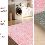 Ultra Soft Area Rug, Non Slip, Stain Resistant, Washable Area Rugs for Living Room, Bedroom, Dainty Pink Bow Design Accent Carpet for Charming Appeal(Pink)
