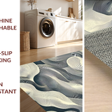 Graphic Zephyr Striped Entry Modern Flair(Beige)