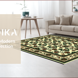 Ultra Soft Area Rug, Non Slip, Stain Resistant, Washable Area Rugs for Living Room, Bedroom, Distressed Green and Brown Living Room Rug(Beige)
