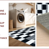 Ultra Soft Area Rug, Non Slip, Stain Resistant, Washable Area Rugs for Living Room, Bedroom, Modern Geometric Nursery Soft Shag Carpet(Black)
