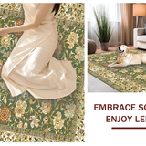 Ultra Soft Area Rug, Non Slip, Stain Resistant, Washable Area Rugs for Living Room, Bedroom, Cozy Pastel Floral Whimsy(Green)