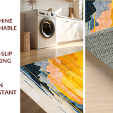 Ultra Soft Area Rug, Non Slip, Stain Resistant, Washable Area Rugs for Living Room, Bedroom, Rustic Sunshine Inspired Decor(Yellow)