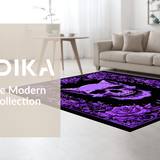 Ultra Soft Area Rug, Non Slip, Stain Resistant, Washable Area Rugs for Living Room, Bedroom, Gothic Occult Themed Decor(Purple)