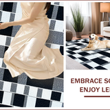 Ultra Soft Area Rug, Non Slip, Stain Resistant, Washable Area Rugs for Living Room, Bedroom, Modern Geometric Nursery Soft Shag Carpet(Black)