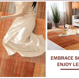 Ultra Soft Area Rug, Non Slip, Stain Resistant, Washable Area Rugs for Living Room, Bedroom, Solid Terracotta Shag Rug for Living Room(Brown)