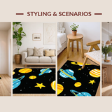 Dynamic Orbiting Planet Illustration(Black)