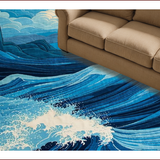 Stylish Coastal Wave Motif(Blue)