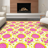 Ultra Soft Area Rug, Non Slip, Stain Resistant, Washable Area Rugs for Living Room, Bedroom, Bright Cheerful Holiday Aesthetic(Yellow)