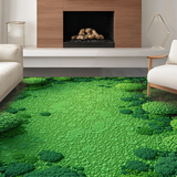 Ultra Soft Area Rug, Non Slip, Stain Resistant, Washable Area Rugs for Living Room, Bedroom, Delicate Blooming Floral Appeal(Green)