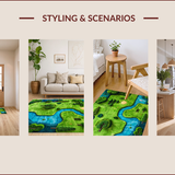Charming Earthy World Map Design(Green)