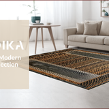 Ultra Soft Area Rug, Non Slip, Stain Resistant, Washable Area Rugs for Living Room, Bedroom, Contemporary Cozy Faux Texture(Black)