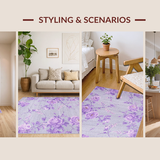 Ultra Soft Area Rug, Non Slip, Stain Resistant, Washable Area Rugs for Living Room, Bedroom, Fluffy Lavender Luxe Aura(Purple)