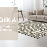 Ultra Soft Area Rug, Non Slip, Stain Resistant, Washable Area Rugs for Living Room, Bedroom, Classic Black Note Artistry Theme(Black)