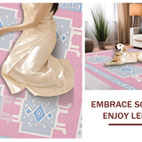 Ultra Soft Area Rug, Non Slip, Stain Resistant, Washable Area Rugs for Living Room, Bedroom, Lively Geometric Child's Wonderland(Pink)
