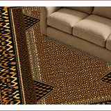 Ultra Soft Area Rug, Non Slip, Stain Resistant, Washable Area Rugs for Living Room, Bedroom, Chic Rustic Leopard Aesthetic(Gold)