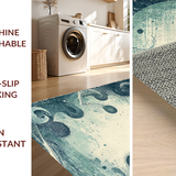 Ultra Soft Area Rug, Non Slip, Stain Resistant, Washable Area Rugs for Living Room, Bedroom, Marine Life Inspired Rug With Elegant Tentacle Swirl Pattern For Decor(Blue)