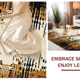Ultra Soft Area Rug, Non Slip, Stain Resistant, Washable Area Rugs for Living Room, Bedroom, Minimalist Abstract Animal Design(Beige)