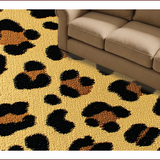 Ultra Soft Area Rug, Non Slip, Stain Resistant, Washable Area Rugs for Living Room, Bedroom, Fashionable Leopard Print Soft Living Room(Beige)