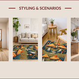 Ultra Soft Area Rug, Non Slip, Stain Resistant, Washable Area Rugs for Living Room, Bedroom, Witchy Aesthetic Beige Entryway Runner Mat(Orange)