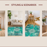 Elegant Distressed Geometric Touch(Green)