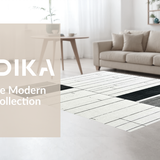 Ultra Soft Area Rug, Non Slip, Stain Resistant, Washable Area Rugs for Living Room, Bedroom, Chic Geometric Black and White Striped Area Rug for Modern Aesthetic(Gray)