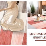Ultra Soft Area Rug, Non Slip, Stain Resistant, Washable Area Rugs for Living Room, Bedroom, Abstract Pastel Harmony Motif(White)