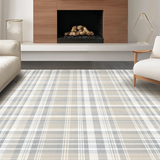 Contemporary Minimalist Gingham Motif(Beige)