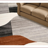 Ultra Soft Area Rug, Non Slip, Stain Resistant, Washable Area Rugs for Living Room, Bedroom, Soft Neutral Organic Motif(Gray)