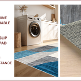 Ultra Soft Area Rug, Non Slip, Stain Resistant, Washable Area Rugs for Living Room, Bedroom, Modern Low Pile Washable Rug for Home Office(Gray)