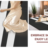 Ultra Soft Area Rug, Non Slip, Stain Resistant, Washable Area Rugs for Living Room, Bedroom, Stylish Black and White Rug:  Minimalist Geometric Design(Black)