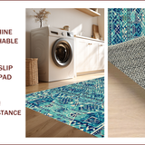Ultra Soft Area Rug, Non Slip, Stain Resistant, Washable Area Rugs for Living Room, Bedroom, Ocean Wave Nautical Beach(Blue)