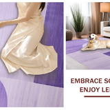 Ultra Soft Area Rug, Non Slip, Stain Resistant, Washable Area Rugs for Living Room, Bedroom, Trendy Solid Color Minimalism(Purple)