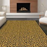 Ultra Soft Area Rug, Non Slip, Stain Resistant, Washable Area Rugs for Living Room, Bedroom, Contemporary Faux Fur Pattern(Gold)