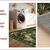 Ultra Soft Area Rug, Non Slip, Stain Resistant, Washable Area Rugs for Living Room, Bedroom, Witchy Aesthetic Cozy Patterns(Green)