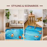 Charming Fish Motif Runner(Blue)