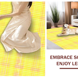 Ultra Soft Area Rug, Non Slip, Stain Resistant, Washable Area Rugs for Living Room, Bedroom, Stylish Minimalist Sunshine Vibe(Yellow)