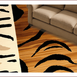 Ultra Soft Area Rug, Non Slip, Stain Resistant, Washable Area Rugs for Living Room, Bedroom, Exotic Tiger Print Washable Living Room Rug(Yellow)