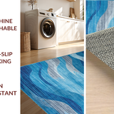 Coastal Inspired Plush Fabric Design(Blue)