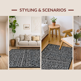 Sophisticated Grey and Black Motif(Blue)