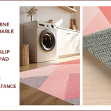 Ultra Soft Area Rug, Non Slip, Stain Resistant, Washable Area Rugs for Living Room, Bedroom, Blush Pink Geometric Living Room 3D Texture Rug(Pink)