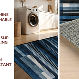 Ultra Soft Area Rug, Non Slip, Stain Resistant, Washable Area Rugs for Living Room, Bedroom, Washable Area Rug Abstract Stripe Ombre Style(Blue)