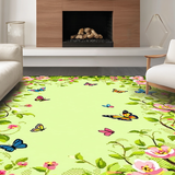 Artistic Butterfly Floral Motif(Green)