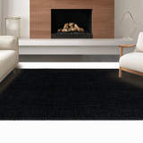 Ultra Soft Area Rug, Non Slip, Stain Resistant, Washable Area Rugs for Living Room, Bedroom, Contemporary Bow Rug - Unique Aesthetic Home Bathmat for Trendy Spaces(Black)