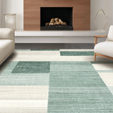 Ultra Soft Area Rug, Non Slip, Stain Resistant, Washable Area Rugs for Living Room, Bedroom, Serene Contemporary Lattice Style(Gray)