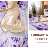 Ultra Soft Area Rug, Non Slip, Stain Resistant, Washable Area Rugs for Living Room, Bedroom, Plush Pastel Textured Delight(Purple)