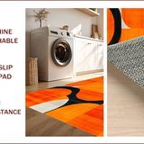 Ultra Soft Area Rug, Non Slip, Stain Resistant, Washable Area Rugs for Living Room, Bedroom, Striking Orange Minimalist Tapestry(Orange)