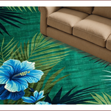 Vibrant Tropical Floral Aesthetic(Blue)