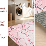 Ultra Soft Area Rug, Non Slip, Stain Resistant, Washable Area Rugs for Living Room, Bedroom, Charming Pink Floral Medallion(Pink)