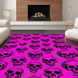 Ultra Soft Area Rug, Non Slip, Stain Resistant, Washable Area Rugs for Living Room, Bedroom, Dramatic Dark-Themed Welcome Mat(Pink)